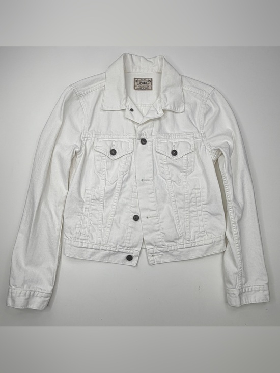 Polo Ralph Lauren Jackets & Blazers - Y2K Vintage 90s White Polo Ralph Lauren Denim Trucker Jacket - Women's GUC Small